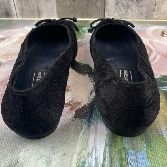 Stuart Weitzman Vintage Lattice Suede Ballet Flats in Black Size 8.5. - Picture 4 of 7